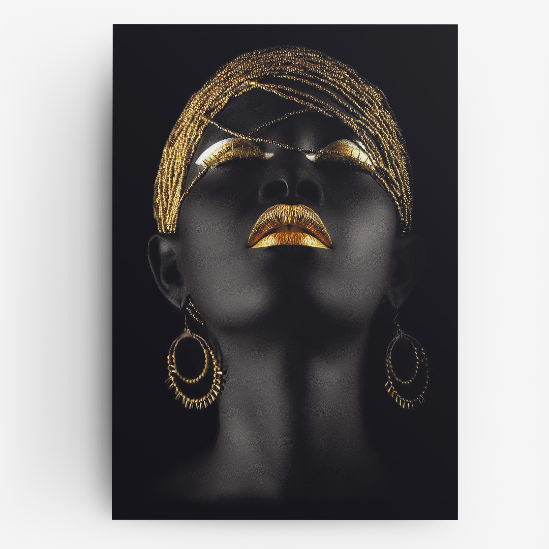 Tablou Canvas Decorativ Gold Lips