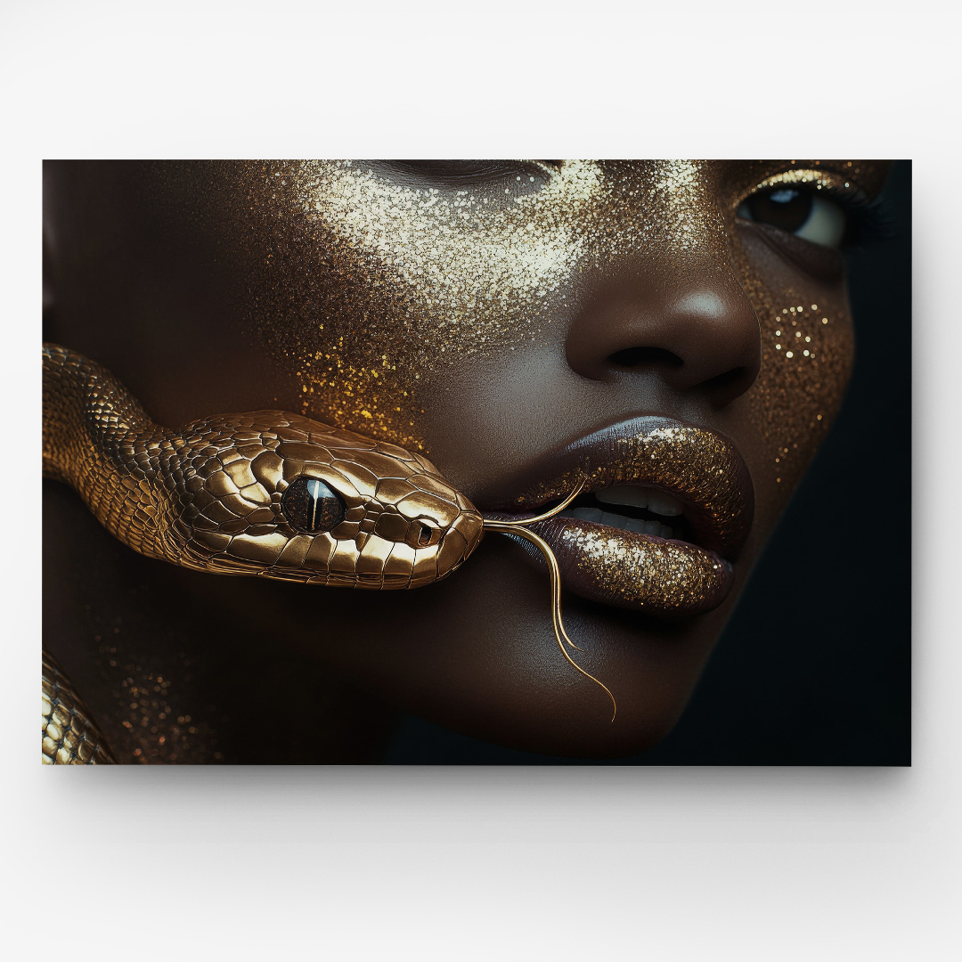 Tablou Canvas Decorativ Gold Snake