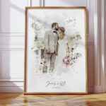 Tablou personalizat cu poza voastră în stil watercolor